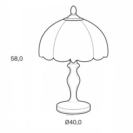 Brilagi - Tiffany-tafellamp SUNFLOWER 2xE27/60W/230V