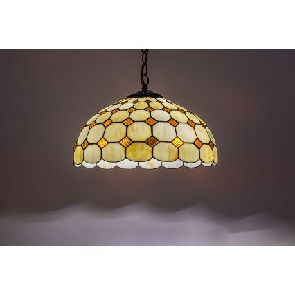 Brilagi - Tiffany-vitraal hanglamp aan ketting DORAN 2xE27/60W/230V
