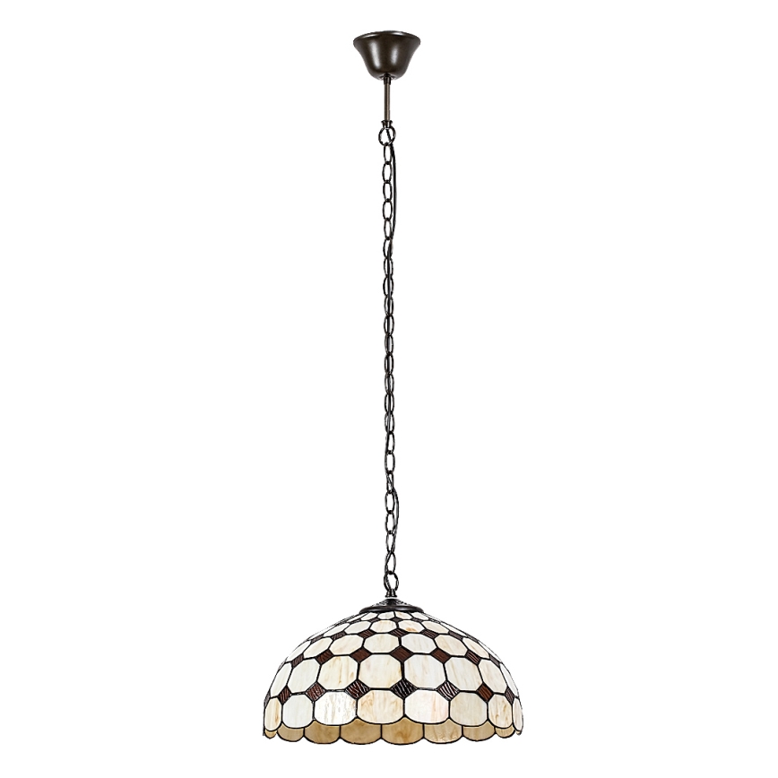 Brilagi - Tiffany-vitraal hanglamp aan ketting DORAN 2xE27/60W/230V
