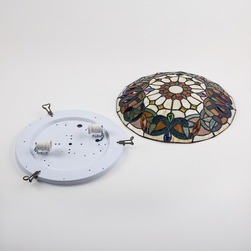 Brilagi - Tiffany-vitraal plafondlamp LUISA 2xE27/60W/230V Ø 40 cm