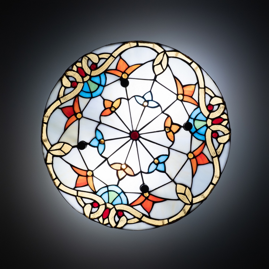 Brilagi - Tiffany-vitraal plafonnière MIRABELLA 3xE27/60W/230V Ø 40 cm