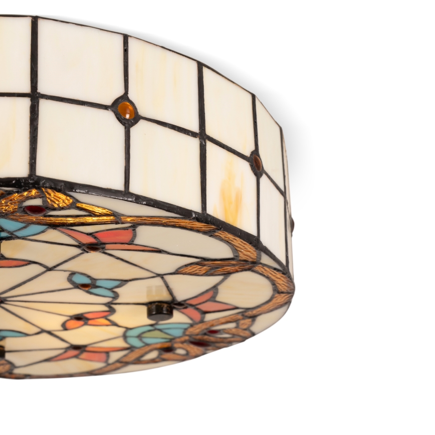 Brilagi - Tiffany-vitraal plafonnière MIRABELLA 3xE27/60W/230V Ø 40 cm