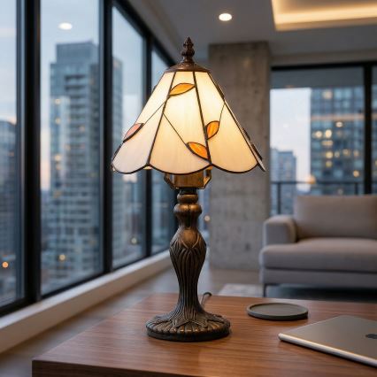 BRILAGI - Tiffany-vitraal tafellamp FOLIA 1xE27/60W/230V