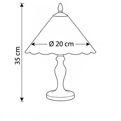 BRILAGI - Tiffany-vitraal tafellamp FOLIA 1xE27/60W/230V
