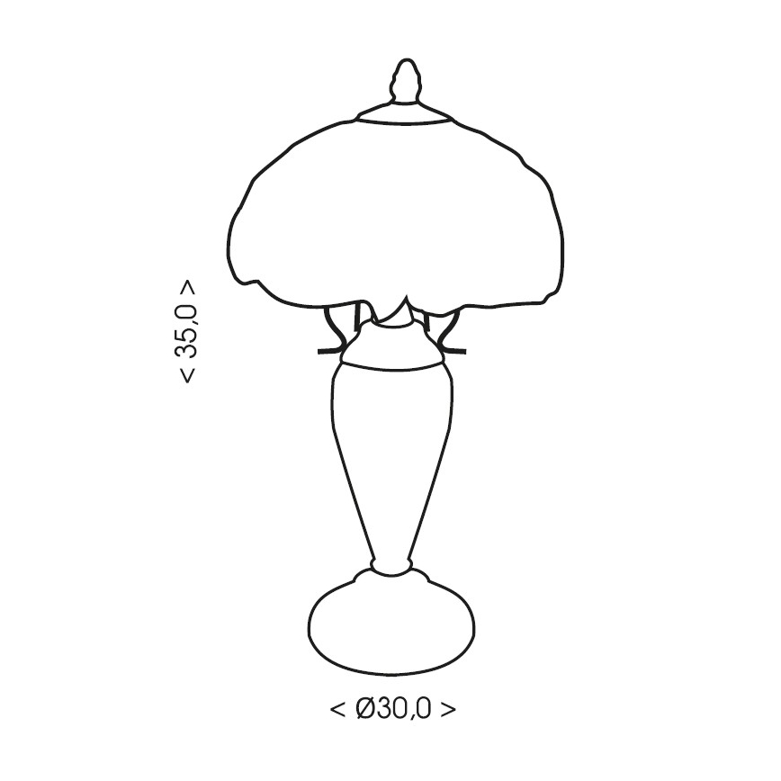 Brilagi - Tiffany-vitraal tafellamp JUNGLE 1xE27/60W/230V + 1xE14/40W