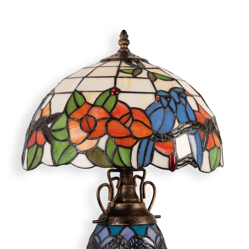 Brilagi - Tiffany-vitraal tafellamp JUNGLE 1xE27/60W/230V + 1xE14/40W