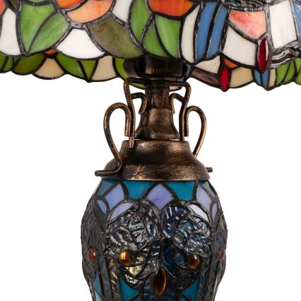 Brilagi - Tiffany-vitraal tafellamp JUNGLE 1xE27/60W/230V + 1xE14/40W