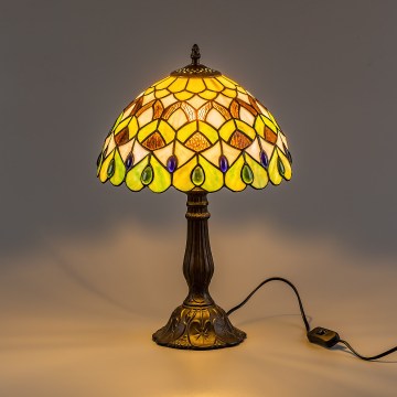 Brilagi - Tiffany-vitraal tafellamp MARGARET 1xE27/40W/230V