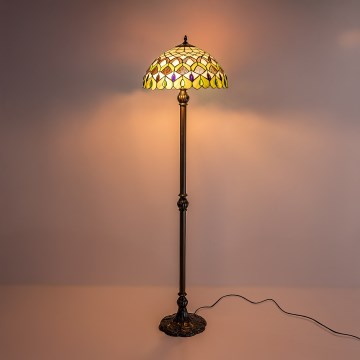 Brilagi - Tiffany-vitraal vloerlamp MARGARET 2xE27/60W/230V