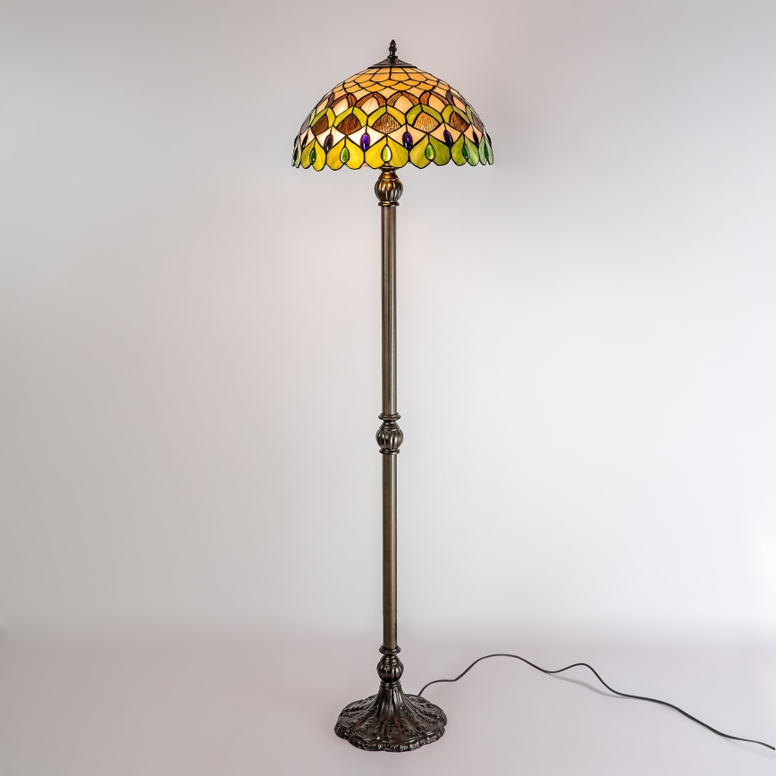 Brilagi - Tiffany-vitraal vloerlamp MARGARET 2xE27/60W/230V