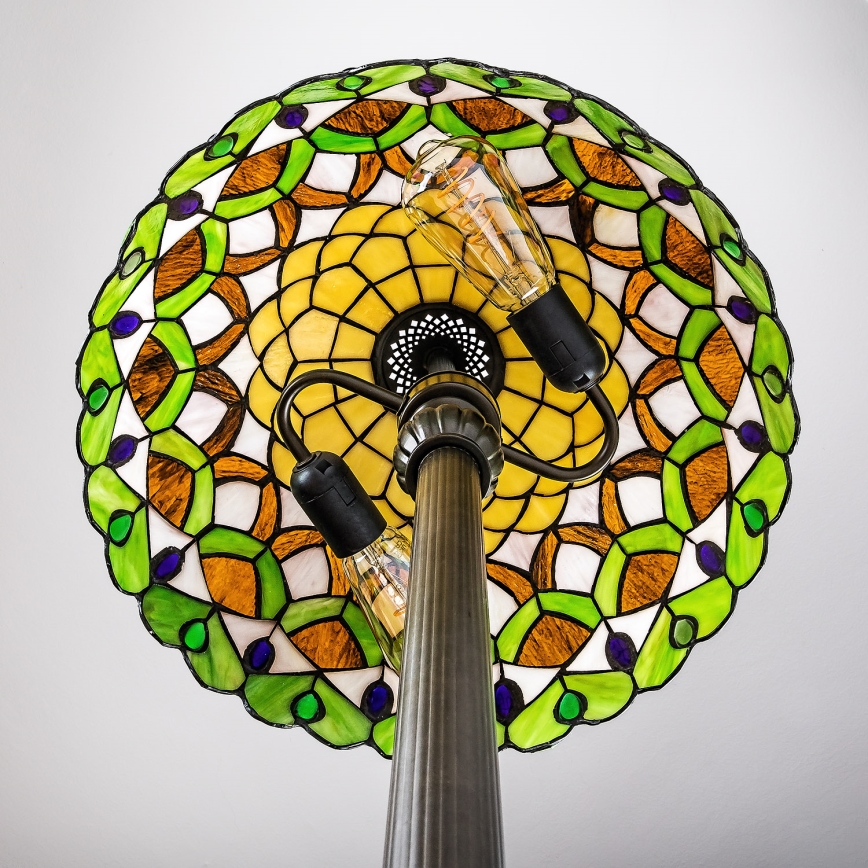 Brilagi - Tiffany-vitraal vloerlamp MARGARET 2xE27/60W/230V