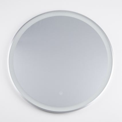 Brilagi - LED-badkamerspiegel TORINO LED/19W/230V Ø 60 cm zilver IP44 CRI 90 dimbaar + CCT
