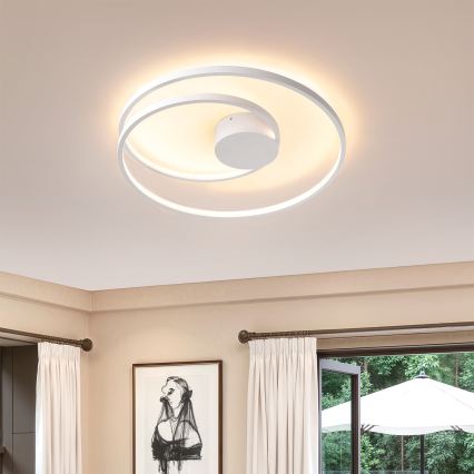 Brilagi - LED dimbare plafondlamp TWISTER LED/48W/230V 3000-6000K Ø 50 cm wit + afstandsbediening