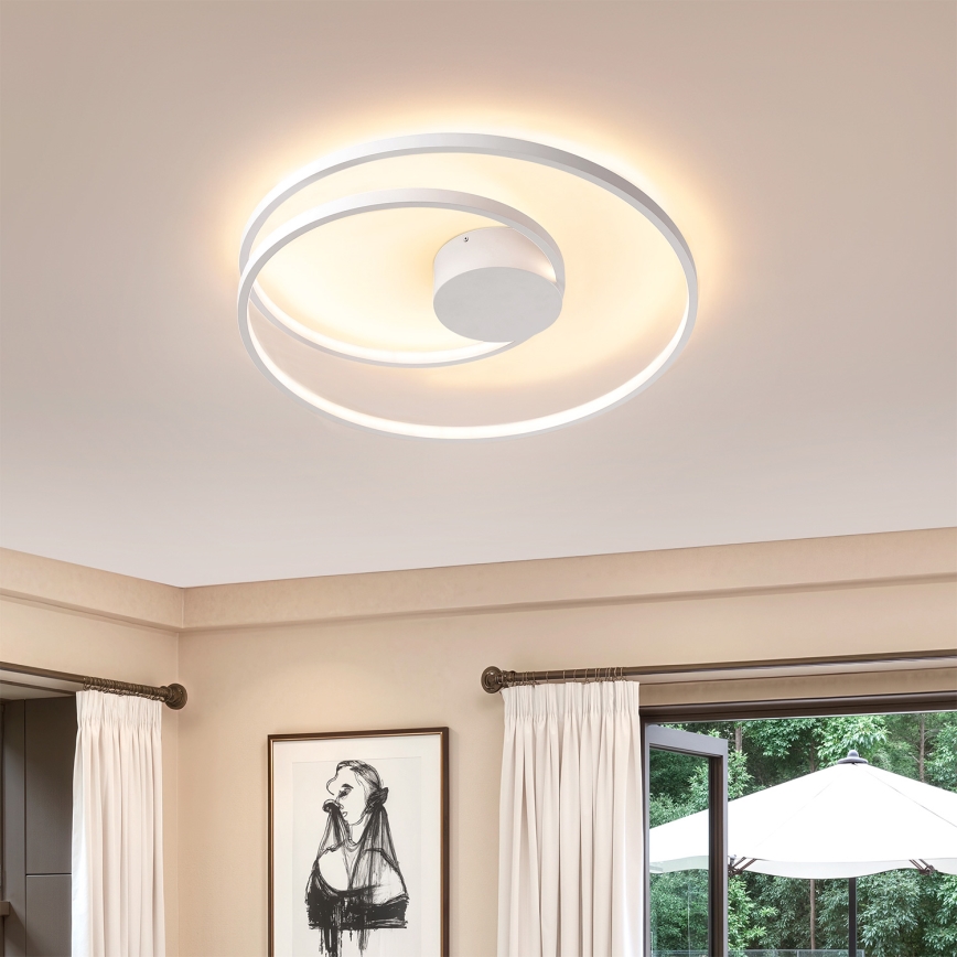 Brilagi - LED dimbare plafondlamp TWISTER LED/48W/230V 3000-6000K Ø 50 cm wit + afstandsbediening