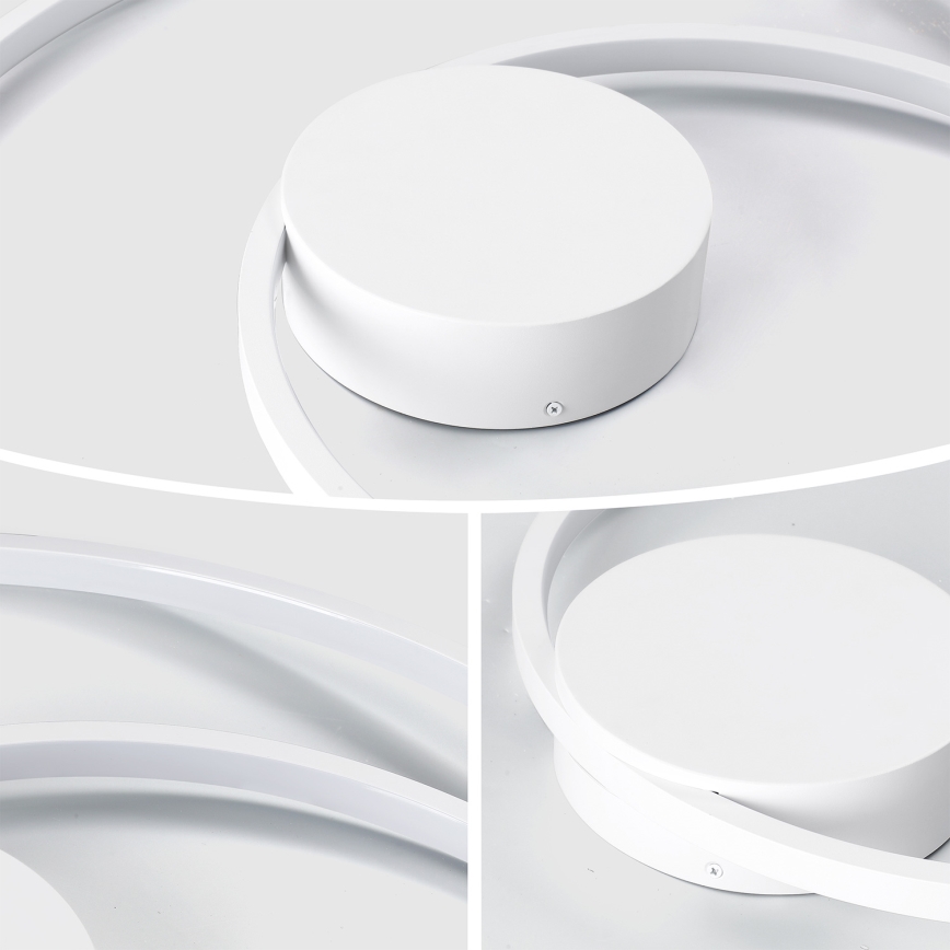 Brilagi - LED dimbare plafondlamp TWISTER LED/48W/230V 3000-6000K Ø 50 cm wit + afstandsbediening