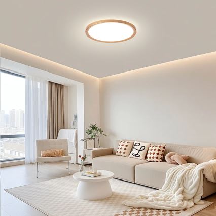 Brilagi - LED plafonnière voor badkamer ULTRA SLIM LED/24W/230V Ø 42 cm roségoud IP54