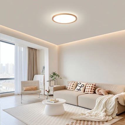 Brilagi - ULTRA SLIM LED-plafondlamp voor badkamer, 18W/230V, Ø 30 cm, roségoud, IP54