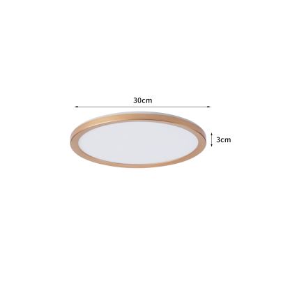 Brilagi - ULTRA SLIM LED-plafondlamp voor badkamer, 18W/230V, Ø 30 cm, roségoud, IP54