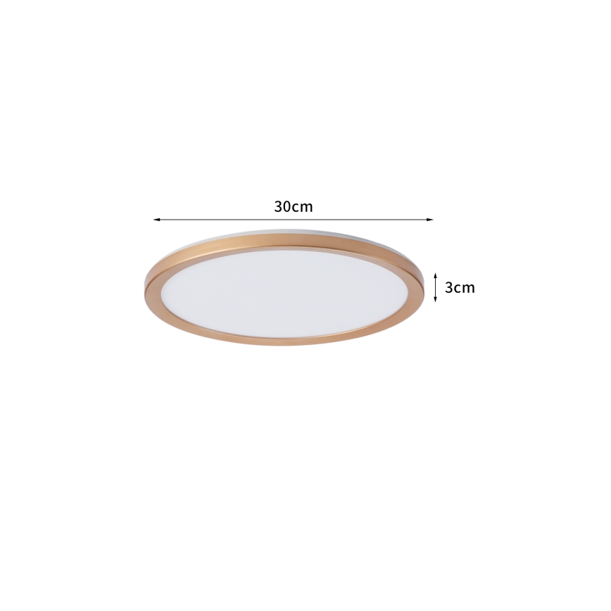 Brilagi - ULTRA SLIM LED-plafondlamp voor badkamer, 18W/230V, Ø 30 cm, roségoud, IP54