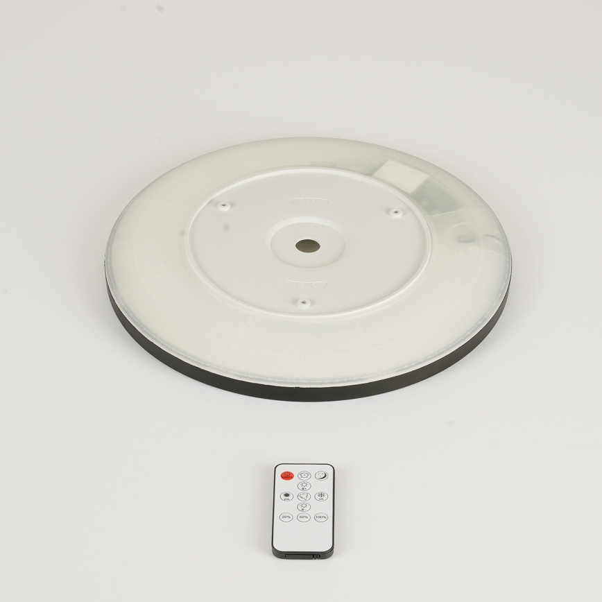 Brilagi - LED dimbare plafondlamp ULTRA SLIM LED/18W/230V 2700-6500K Ø 30 cm zwart + afstandsbediening