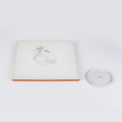 Brilagi - ULTRA SLIM LED plafondlamp voor badkamer 24W/230V 42x42 cm roségoud IP54