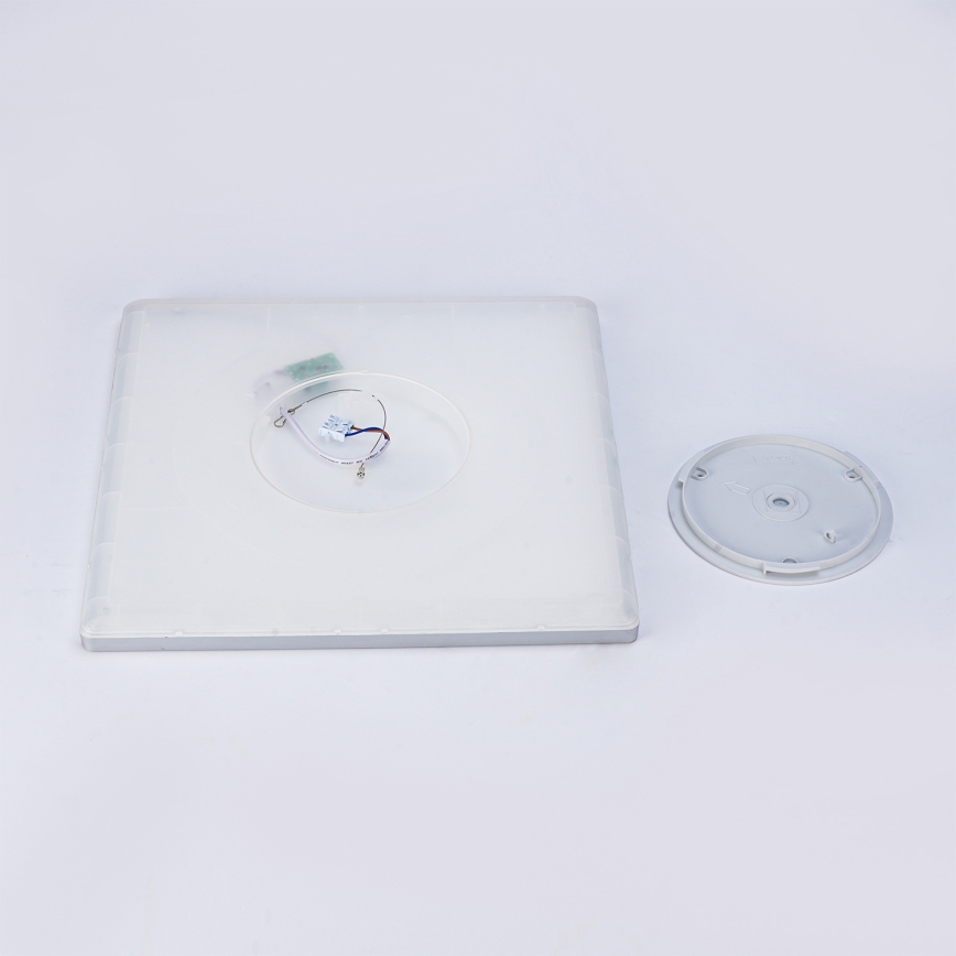 Brilagi - LED badkamerplafondlamp ULTRA SLIM LED/24W/230V 42x42 cm zilverkleurig IP54