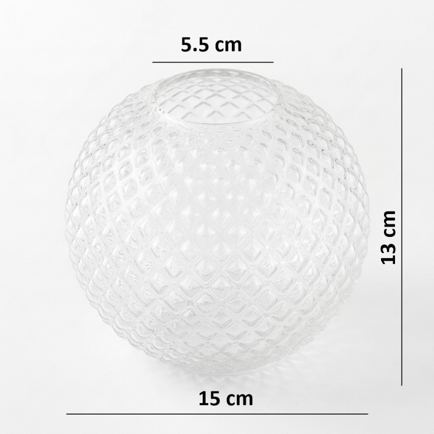 Brilagi - Universeel vervangingsglas STELLA E27 Ø 15 cm helder/goudkleurig