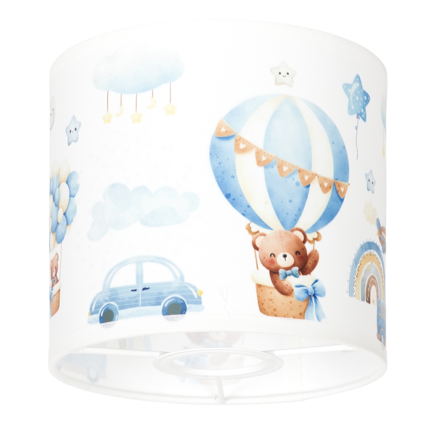 BRILAGI - Universele BOBO-lampenkap voor E27, Ø 15 cm, wit/blauw met beertjes