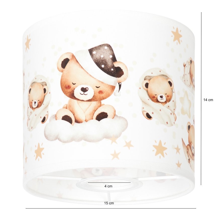 BRILAGI - Universele lampenkap BOBO E27 Ø 15 cm wit/beertjes