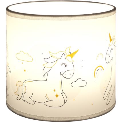BRILAGI - Universele lampenkap BOBO E27 Ø 15 cm wit/eenhoorns