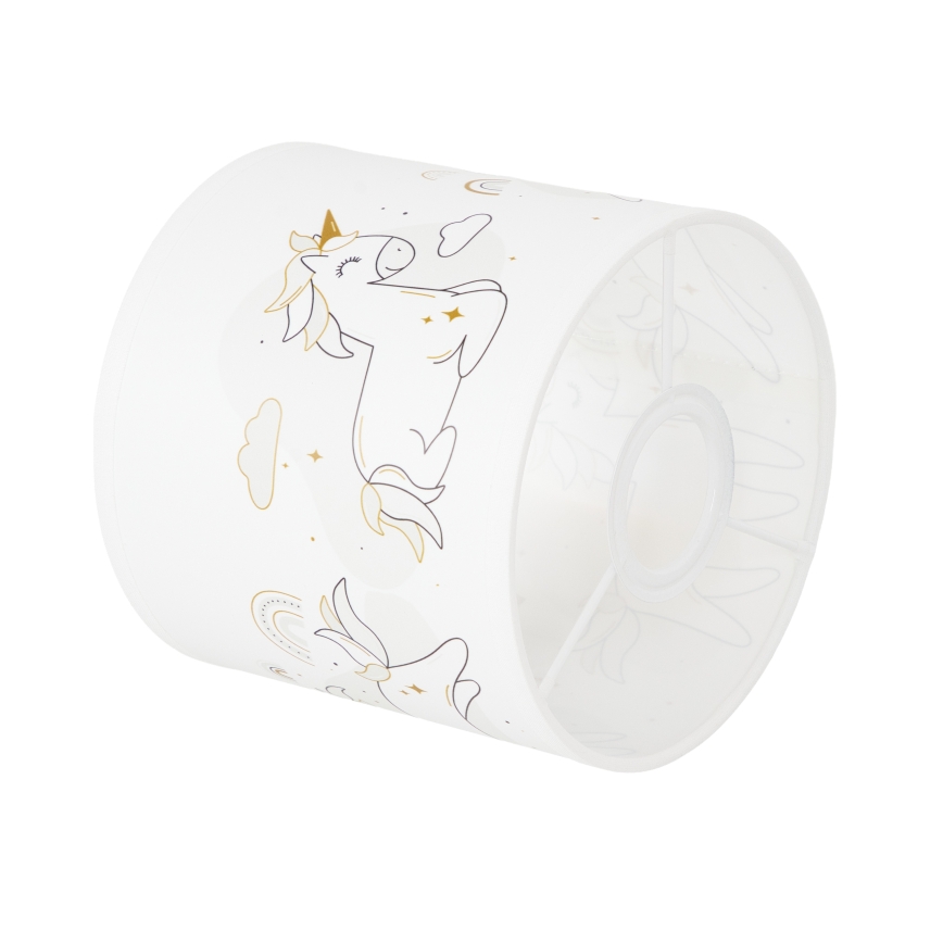 BRILAGI - Universele lampenkap BOBO E27 Ø 15 cm wit/eenhoorns