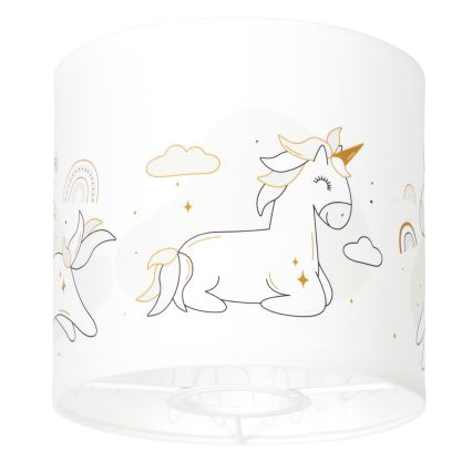 BRILAGI - Universele lampenkap BOBO E27 Ø 15 cm wit/eenhoorns