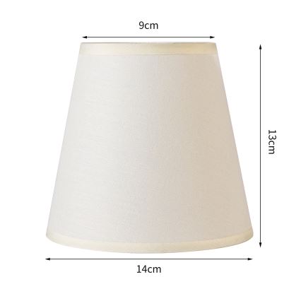 Brilagi - Universele lampenkap NUBILA E27 13x9 cm crème