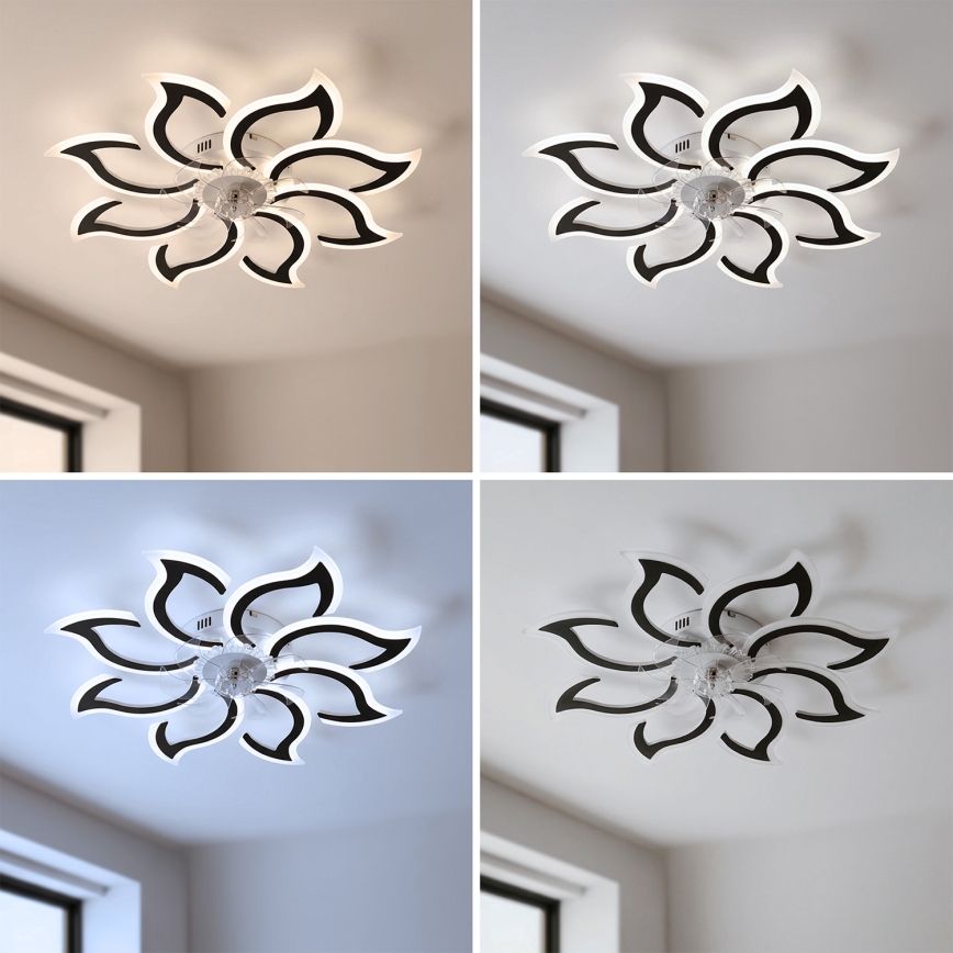 Brilagi - Ventilateur de plafond LED dimmable LED/44W/230V 3000-6500K Ø 90 cm noir + télécommande