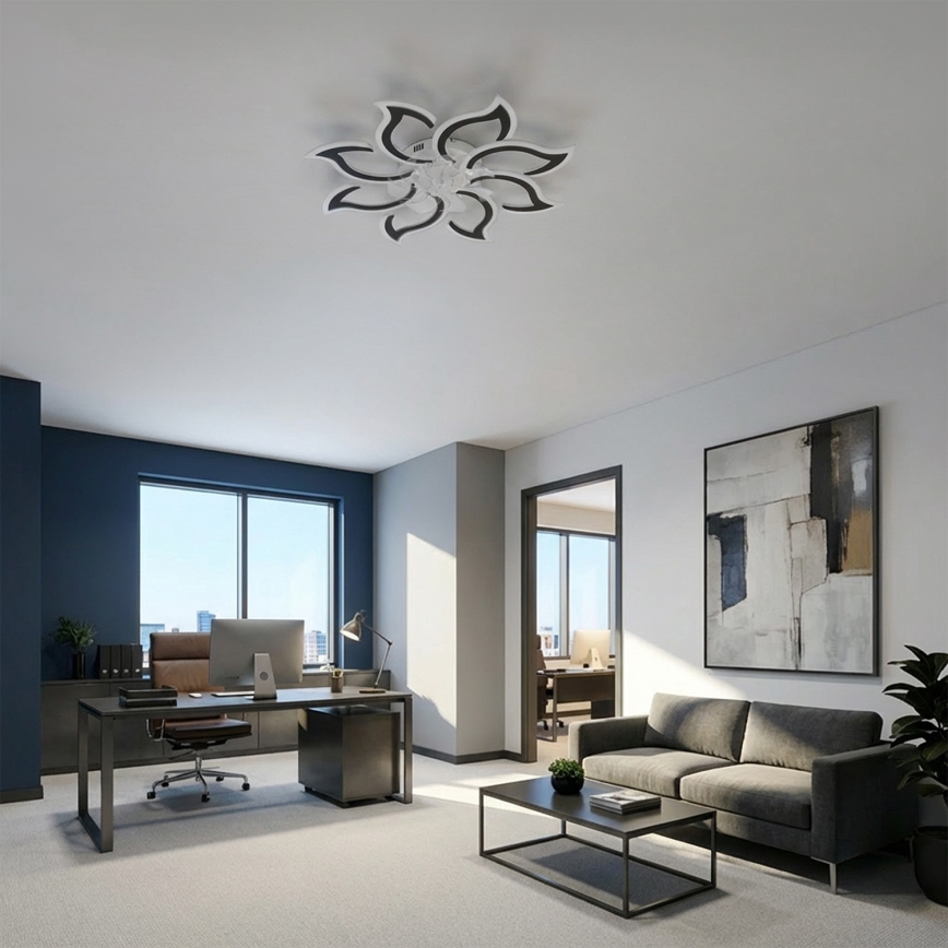 Brilagi - Ventilateur de plafond LED dimmable LED/44W/230V 3000-6500K Ø 90 cm noir + télécommande