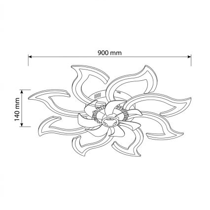 Brilagi - Ventilateur de plafond LED dimmable LED/44W/230V 3000-6500K Ø 90 cm noir + télécommande