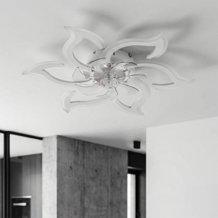 Brilagi - Ventilateur de plafond LED à intensité variable LED/34W/230V 3000-6500K Ø 83 cm blanc + télécommande