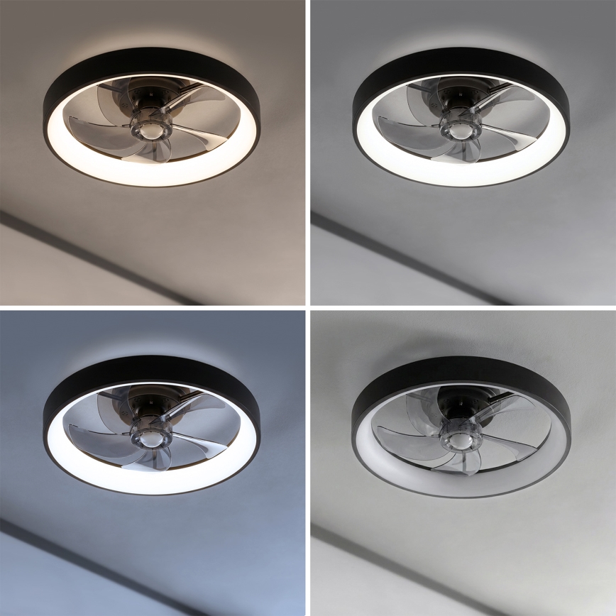 Brilagi - ventilateur de plafond LED dimmable LED/34W/230V 3000-6500K diam. 50 cm noir + télécommande