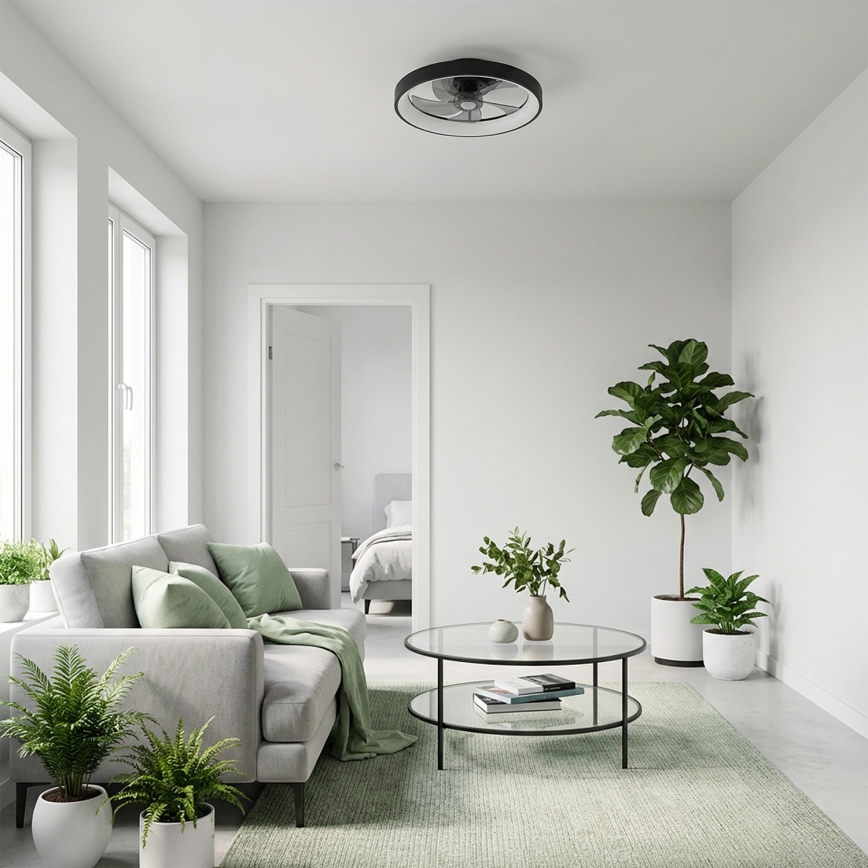 Brilagi - ventilateur de plafond LED dimmable LED/34W/230V 3000-6500K diam. 50 cm noir + télécommande