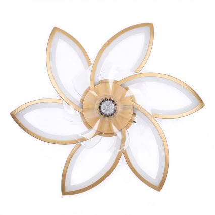 Brilagi - Ventilateur de plafond LED dimmable LED/34W/230V 3000-6500K Ø 78 cm doré + télécommande