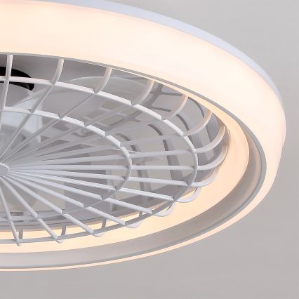 Brilagi - Ventilateur de plafond à LED à intensité variable 40W/230V Ø 48 cm blanc + télécommande