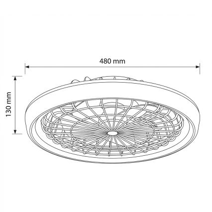 Brilagi - Ventilateur de plafond à LED à intensité variable 40W/230V Ø 48 cm blanc + télécommande