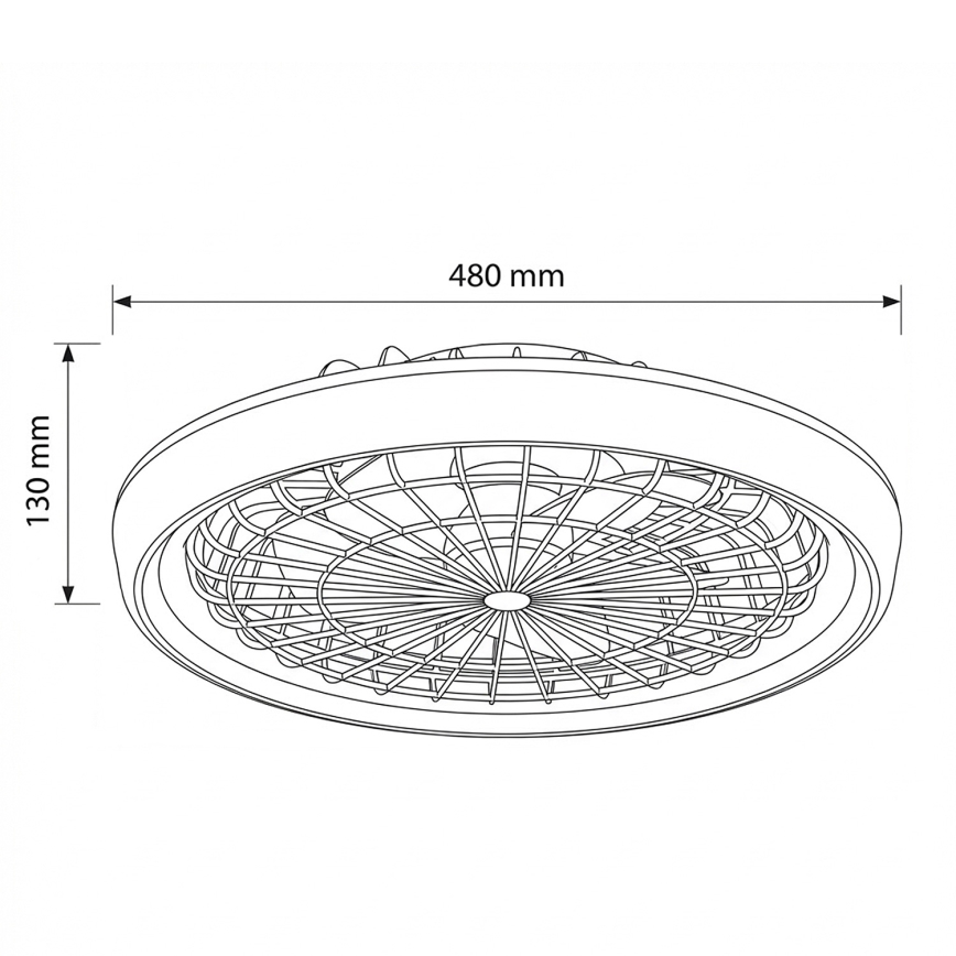 Brilagi - Ventilateur de plafond à LED à intensité variable 40W/230V Ø 48 cm blanc + télécommande