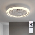 BRILAGI - Ventilateur de plafond LED dimmable, 40W/230V, 3000-6500K, Ø 48 cm, blanc + télécommande