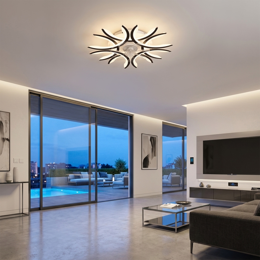 Brilagi - Ventilateur de plafond LED dimmable 70W/230V 3000-6500K Ø 76 cm noir + télécommande