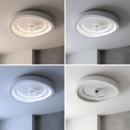 Brilagi - ventilateur de plafond LED dimmable LED/80W/230V 3000-6500K Ø 50 cm blanc + télécommande