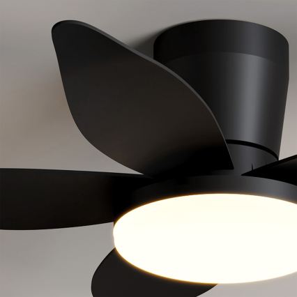 Brilagi - Ventilateur de plafond dimmable LED/32W/230V Ø 95 cm noir + télécommande