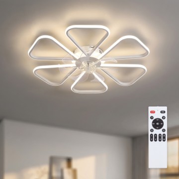 Brilagi - Ventilateur de plafond LED dimmable LED/38W/230V Ø 76 cm blanc + télécommande