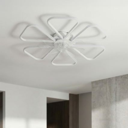 Brilagi - Ventilateur de plafond LED dimmable LED/38W/230V Ø 76 cm blanc + télécommande