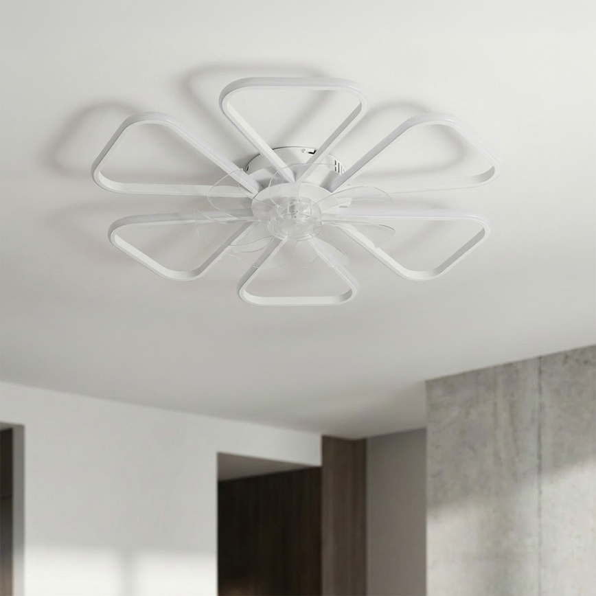 Brilagi - Ventilateur de plafond LED dimmable LED/38W/230V Ø 76 cm blanc + télécommande